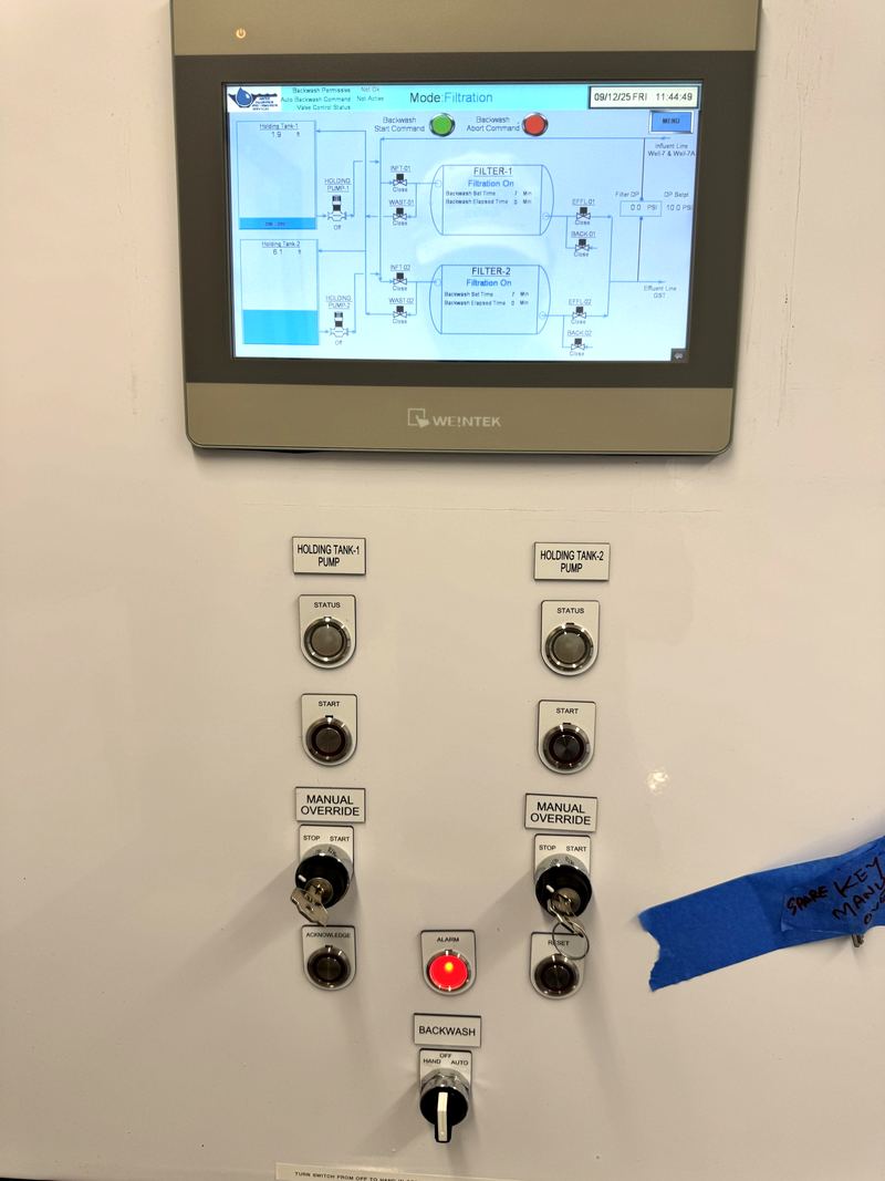 Operator panel with touchscreen HMI and selector switches
