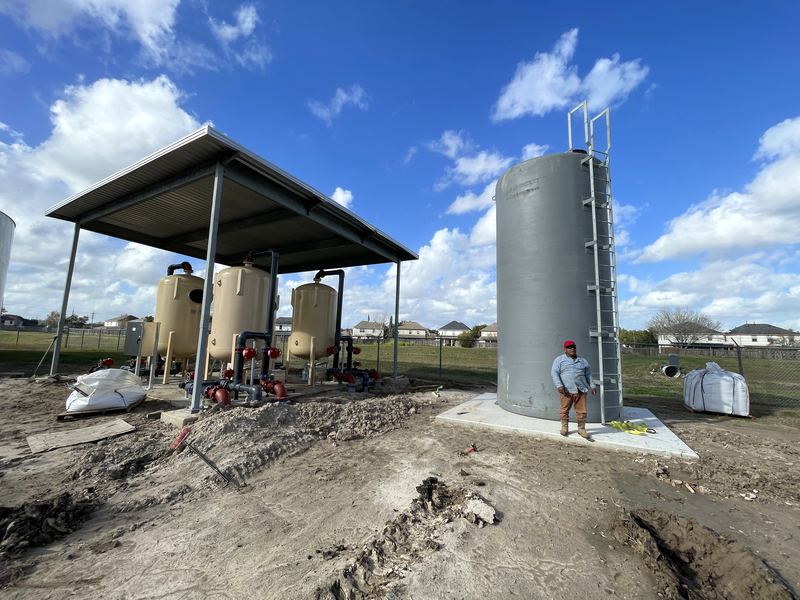 New treatment site under construction, ready for WETS AI control panels